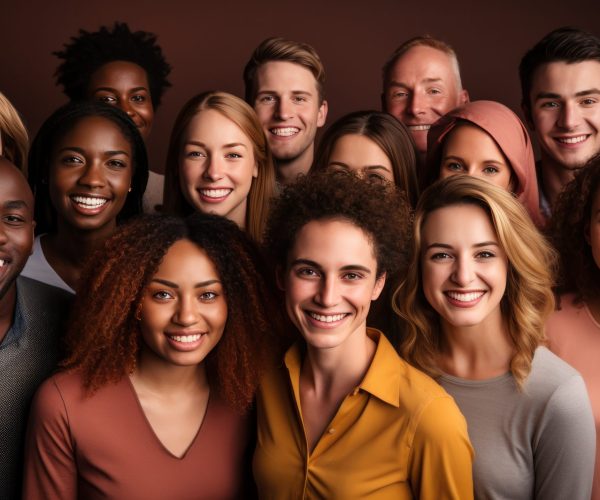 Diversity - People of all races and genders together.